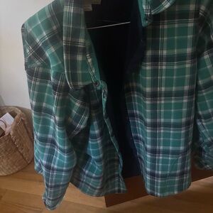 Orvis Green Plaid Shirt Jacket